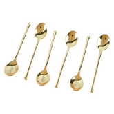 طقم ملاعق 6 قطع - ذهبي